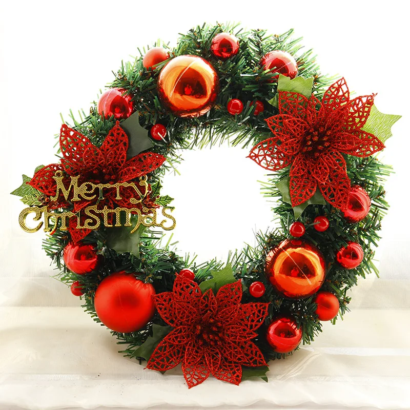 Рождественский венок подвеска ручной работы из ротанга гирлянда украшение для