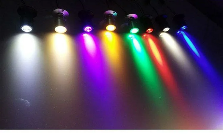 5 шт./лот RGB Светодиодный точечный светильник поверхность 3 Вт светодиодный точечный мини-светильник потолочный светильник с регулируемой яркостью шкаф лампа AC85-265V