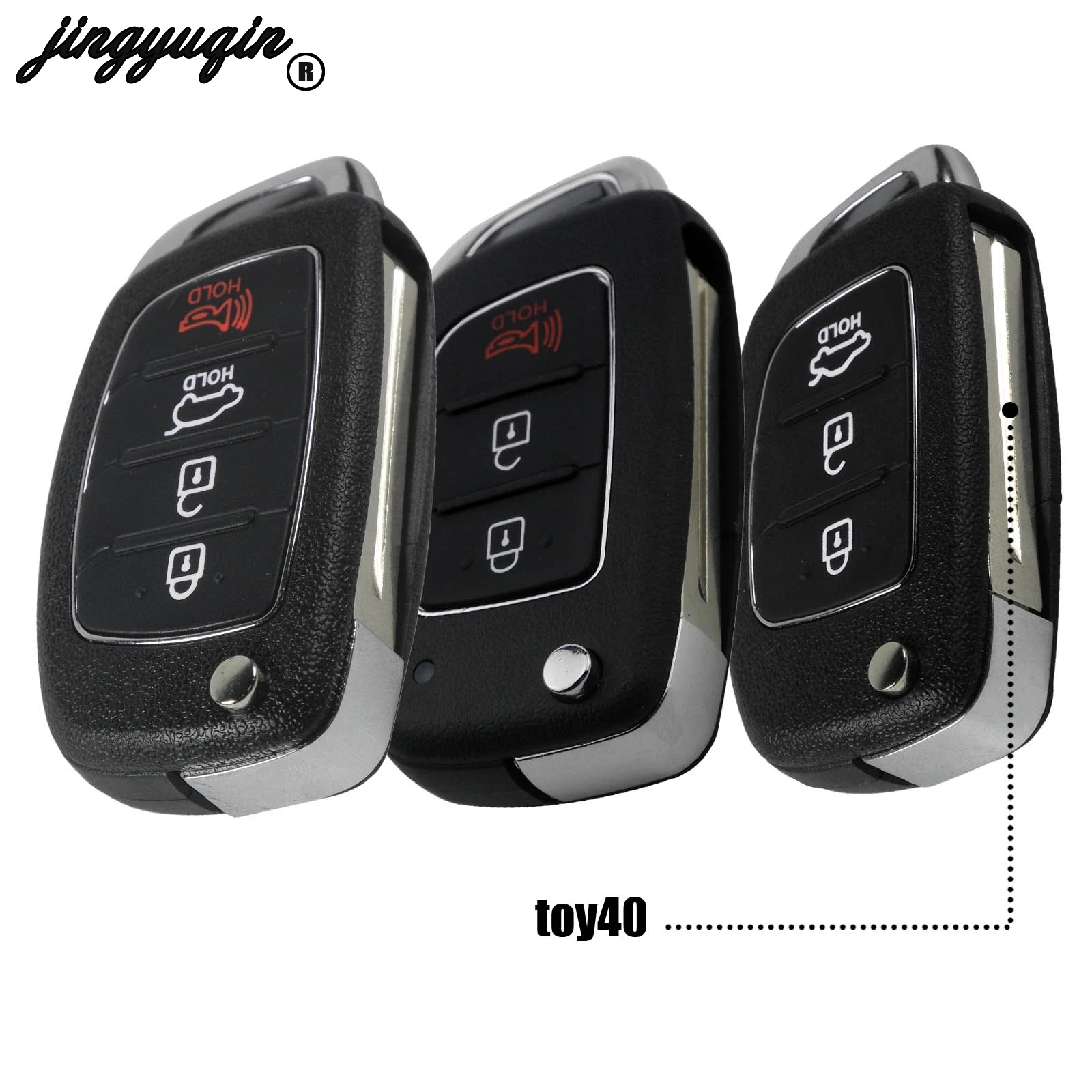 Jingyuqin 3/4 раскладной чехол для ключей с дистанционным управлением HYUNDAI Mistra Santa Fe Sonata