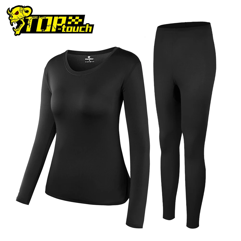 Herobiker Женский комплект термобелья с флисовой подкладкой зимний эластичный