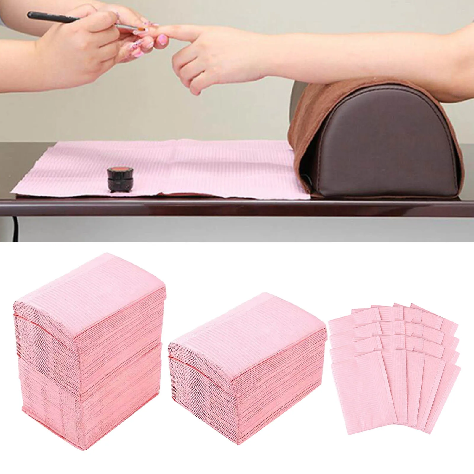 

Disposable Nail Art Paper Clean Pad Desk Protector for Manicure Tattoo Waterproof Nail Art Paper Table Mat Clean Pad