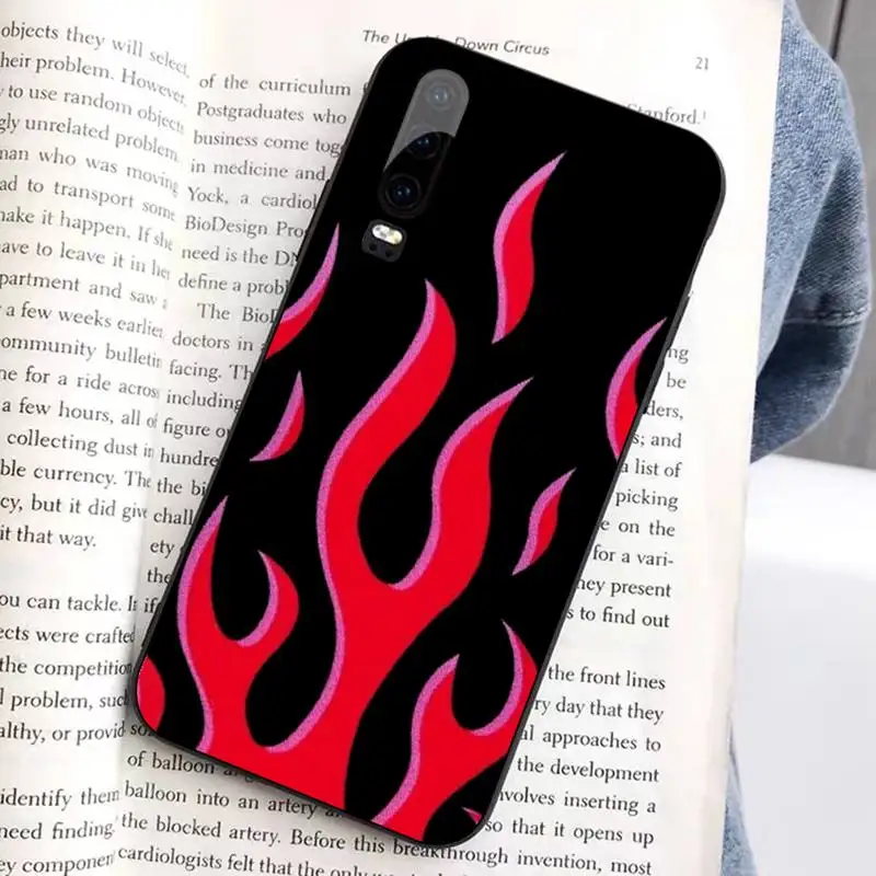 TOPLBPCS Модный мягкий чехол для телефона с рисунком пламени Huawei Honor 8x9 10 20 V 30 pro lite view 7A