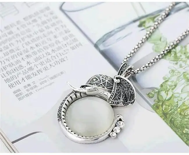 Длинная цепочка для свитера с изображением слона Женское Ожерелье лучшее