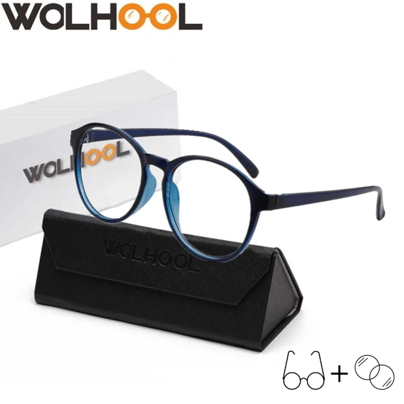 Модные прозрачные очки по рецепту женские ретро круглые модные линзы для чтения