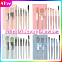 8 pcs makeup brush set professional makeup travel portable soft nose shadow eyebrow brush multifunctional makeup tool