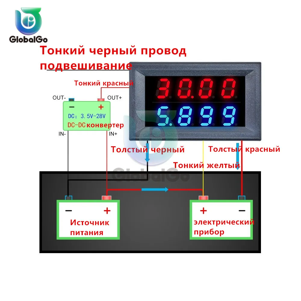 3 шт. постоянного тока 100 в 200 в 10 А Вольтметр Амперметр синий+ красный светодиодный дисплей Amp двойной цифровой вольт напряжение измеритель тока Калибр Тестер Открытый