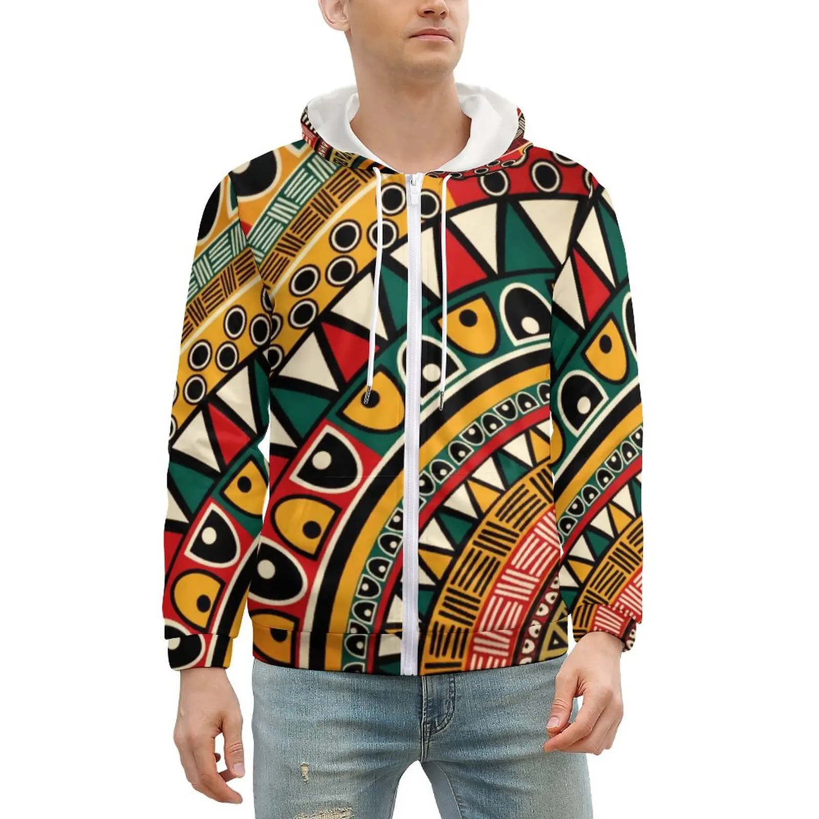 

Фабричный, изготовленный на заказ, высококлассный, желтый, ацтекский, индийский, этнический принт, модная мужская модель, горячая распродаж...