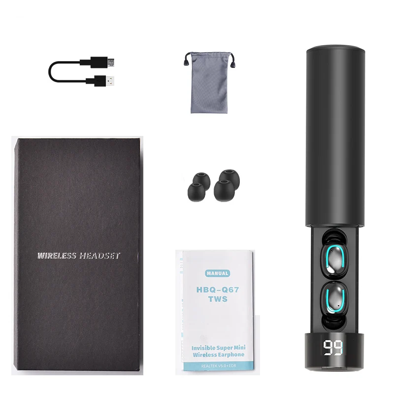 3500 мАч беспроводные наушники блютуз наушники bluetooth TWS V5.0 мини беспроводные Bluetooth наушники для телефона гарнитура спортивные Стерео шумоподавление наушники водонепроницаемые PK Q32 без проводные наушники