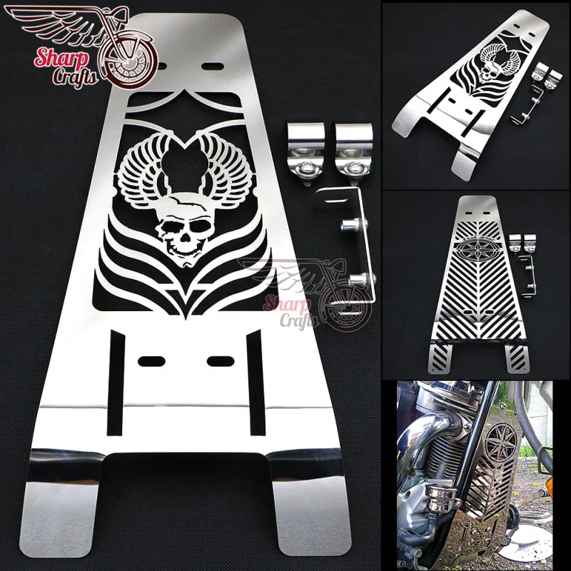 Крышка радиатора двигателя из полированной нержавеющей стали с черепом для