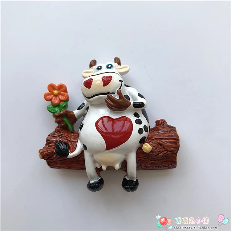 Путешествия Швейцария молочная корова мультфильм Животные Смола магнит на