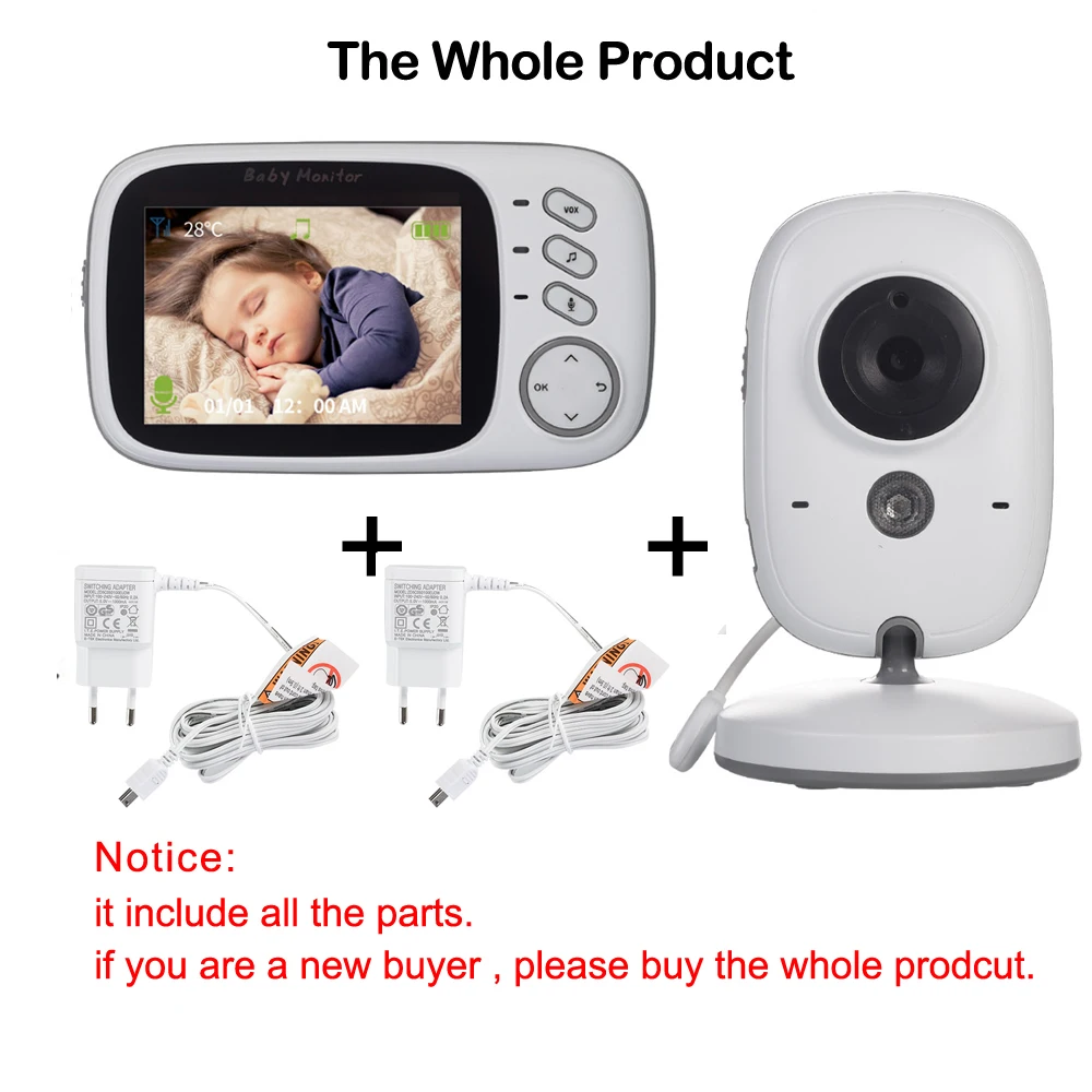 Аксессуары для видеоняни 3 2 дюйма беспроводной цветной видеоняня адаптер