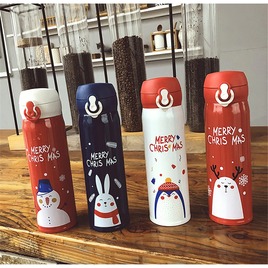 Стеклянная кружка для кофе 20 шт./лот 500 мл Рождественская воды 17 унций дорожная 18/8