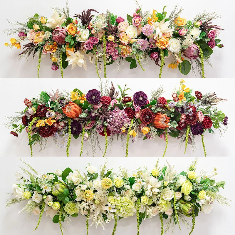 Свадебный Арка JAROWN цветочный искусственный ряд цветов маленький угловой