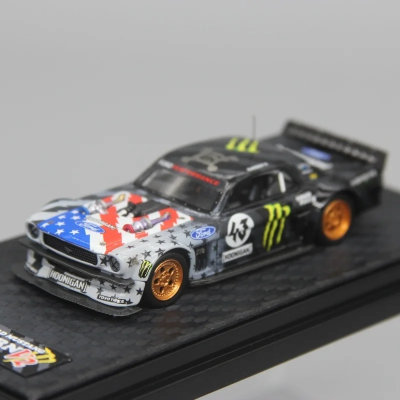 

1:64 1965 Supercharged Drift Modified Mustang Resin Diorama Car Limit Collection Miniature Carros Toys YM Model
