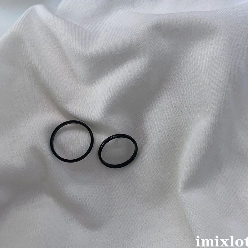 Кольцо женское Kpop черное геометрическое в стиле панк 5 шт. | Украшения и