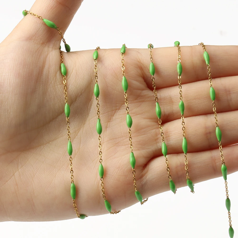 Цепочка-четки из нержавеющей стали золотого цвета 1 метр для самостоятельного