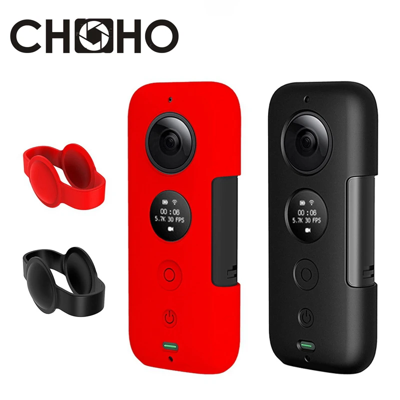 

Силиконовая защитная рамка Insta360 ONE X, мягкий резиновый защитный чехол + Крышка для объектива, аксессуары для Insta360 ONE X