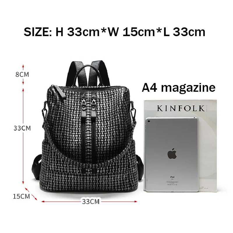 Женские кожаные рюкзаки DAI.MM женская сумка на плечо модный рюкзак винтажные