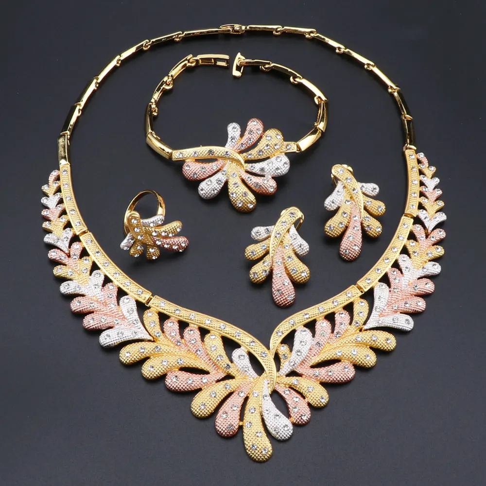 Свадебный набор украшений для женщин Эфиопский Свадебный индийский костюм золотой цвет роскошный Дубай африканские ювелирные изделия Винтаж Bijoux