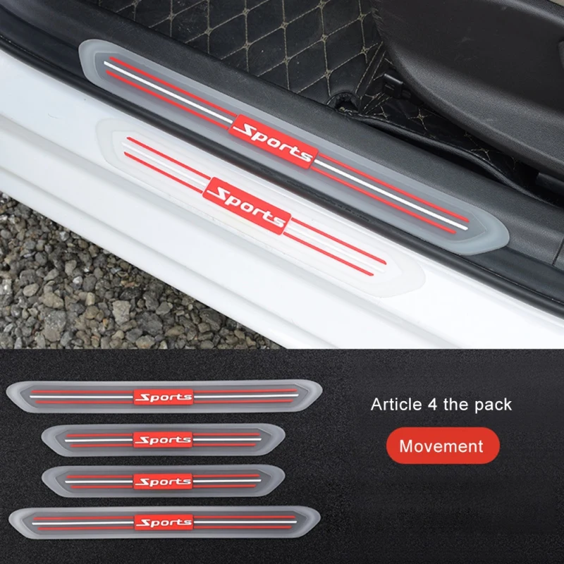 

Universal PVC Door Sill Plate Protectors For Car ,Door Entry Guards Sill Scuff Cover Welcome Peda Panel Step Protector