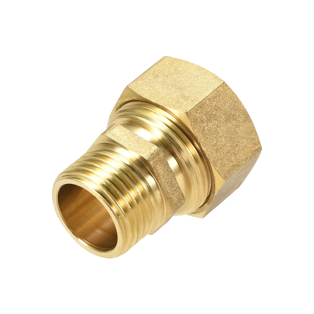 

uxcell Brass Compression Tube Fitting Connector Adapter 20mm Tube OD x 1/2 G Male Gold Tone 2pcs
