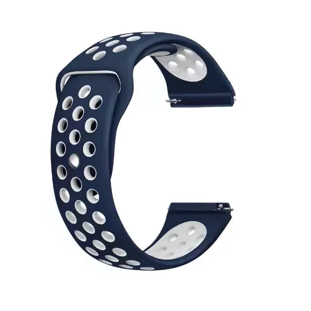 blue white 22/20 мм Huami Amazfit band для samsung Шестерни спортивные S2 S3 Galaxy часы активное 2 42 мм 46 мм силиконовый ремешок для часов для Pebble Time huawei gt - Цвет ремешка: blue white