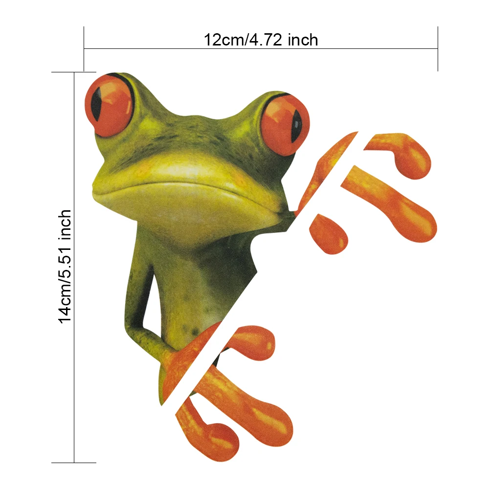 

Funny 3D Cartoon Colorful Frogs Car Sticker Decal Vinyl Cover Motorcycle High Temperature & Water Proof Sticker Car Styling