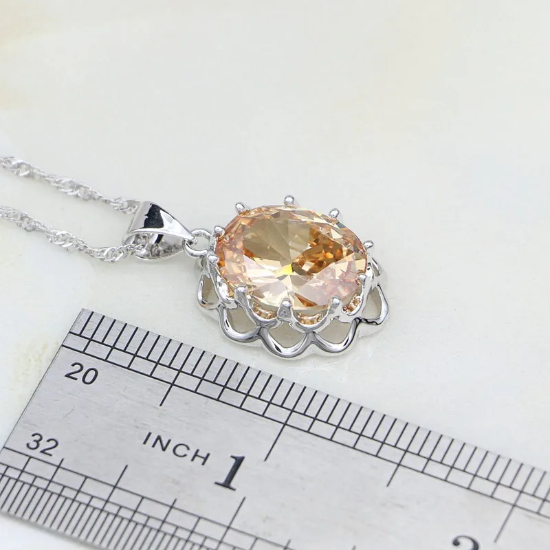 Женский ювелирный комплект из колье и серёг серебра 925 пробы | Украшения