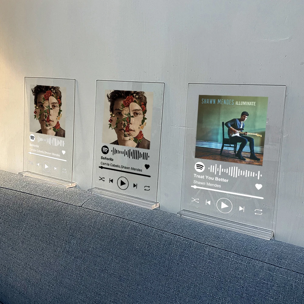 

SPOTIFY Pop Music Album Shawn Mendes Popular Music Acrylic Anniversary Photo Album Plaque Spotify Music Board Spotify Lover Gift