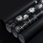 Затенение окон для ванной комнаты черный узор непрозрачная самоклеящаяся стеклянная наклейка теплоизоляция и Солнцезащитная бумага для окон в ванную комнату