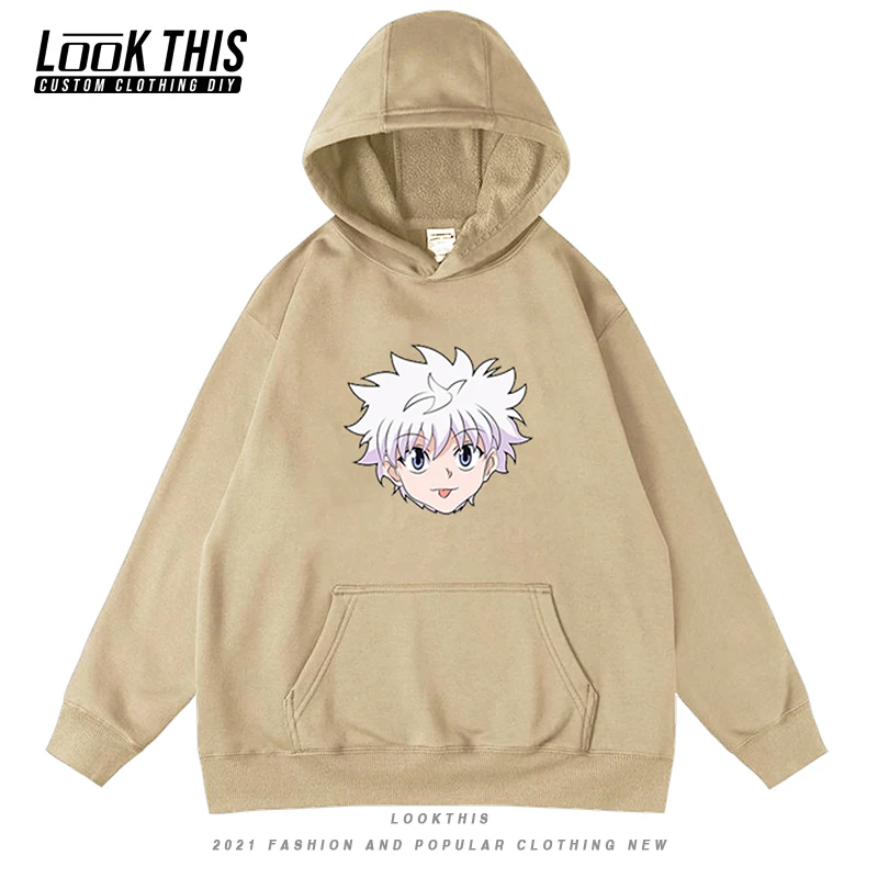 

Hunter X Hunter Hoodies Autumn 2021 Cool Killua Zoldyck Men's Hooded Hoody Men Oversized Hoodie Anime Streetwear Pullover Tops