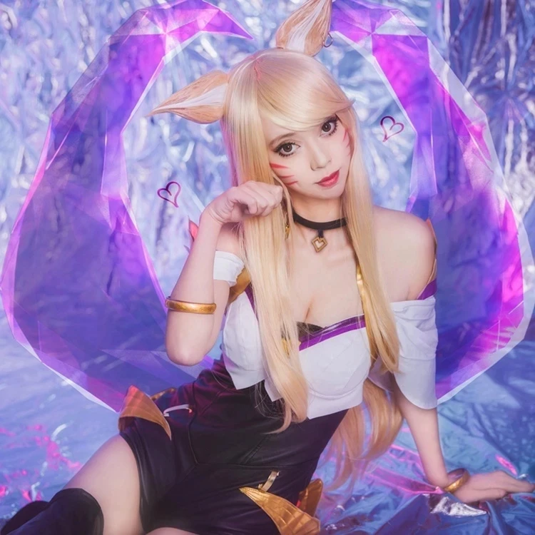Костюм для косплея игры KDA костюм K/DA Ahri косплей Group женщин и девушек вечерние на