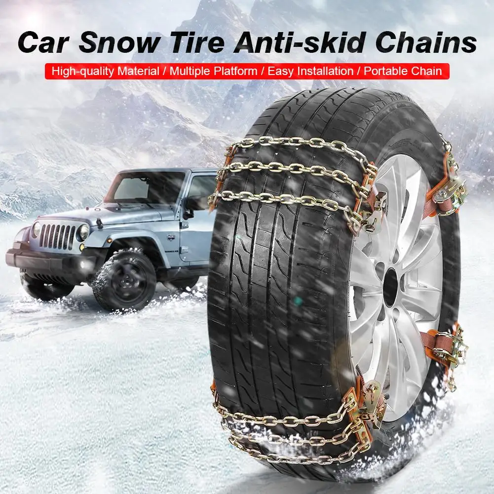 

Universal Steel Truck Car Wheels Tyre Tire Snow Ice Chains Belt Winter Anti-skid Vehicles SUV Wheel Chain Mud Road Safe Safety
