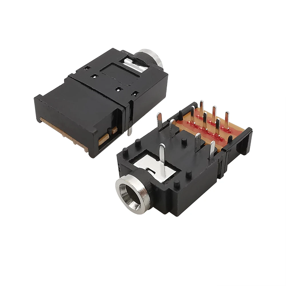 10 шт. двухканальный разъем для наушников 3 5 мм