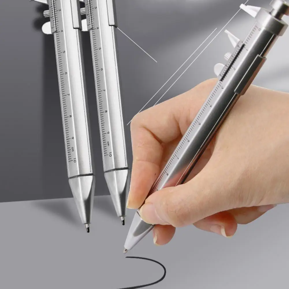 

Plastic 10Pcs Simple Eye-catching Caliper Ball Point Pen DIY Signature Pen Retractable for Classroom