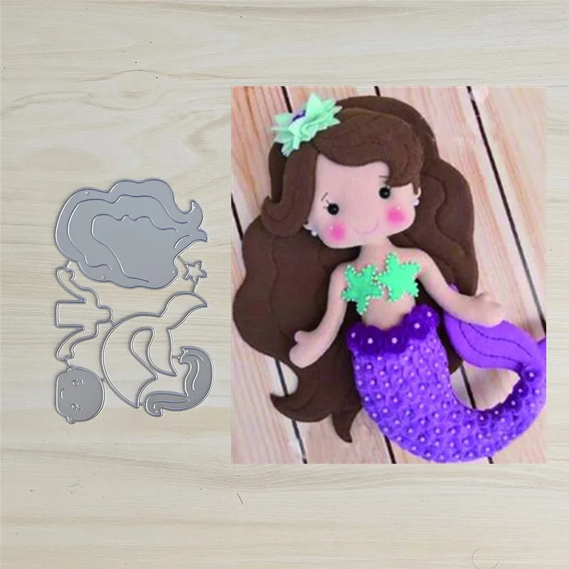 

Mermaid Girl Metal Cut Dies Stencils for Scrapbooking Stamp/Photo Album Decorative Embossing DIY Paper Cards