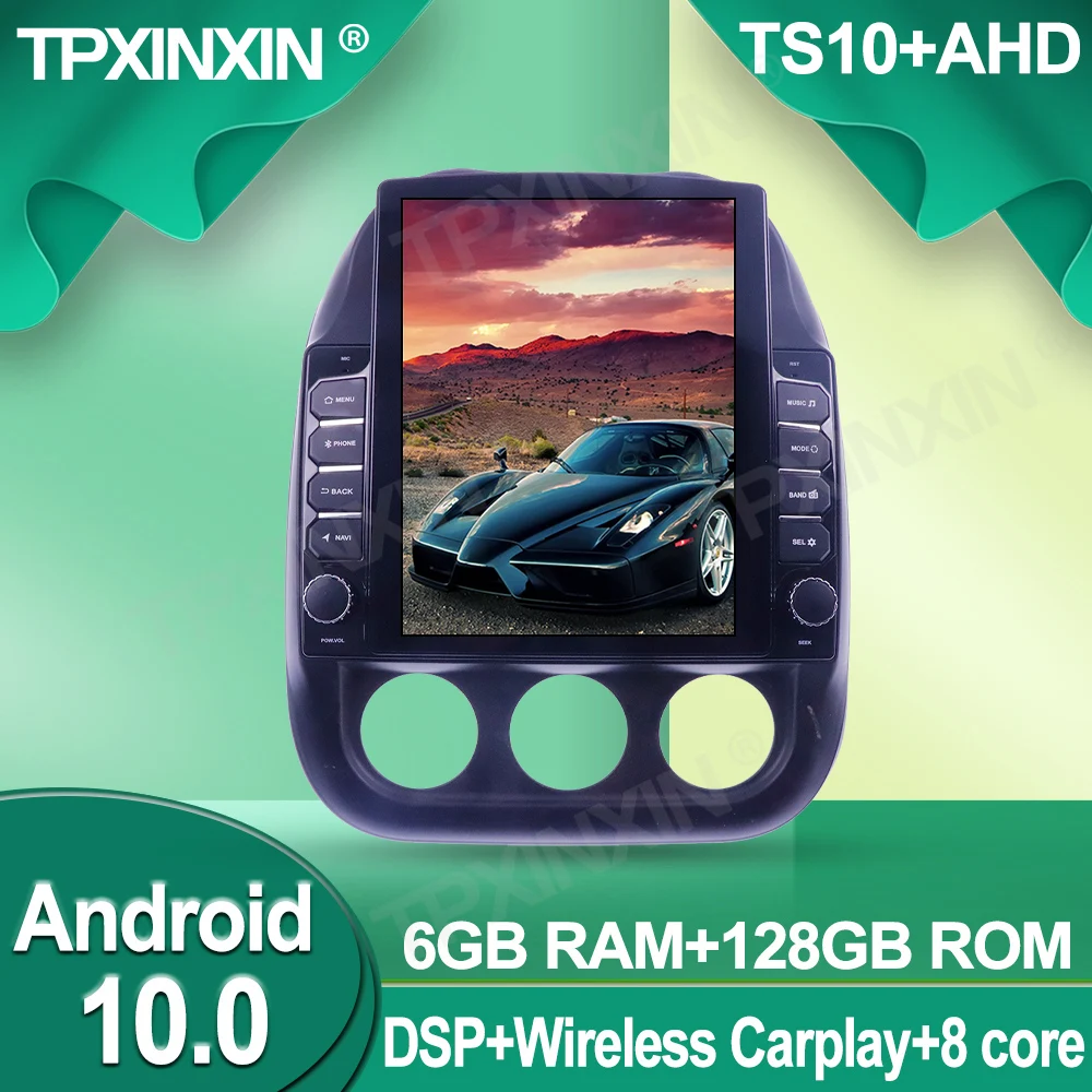 구매 무선 카플레이 터치 스크린 스테레오 수신기 자동차 GPS 네비게이션 라디오 플레이어, 지프 컴퍼스 2010-2016 안드로이드 10 128G