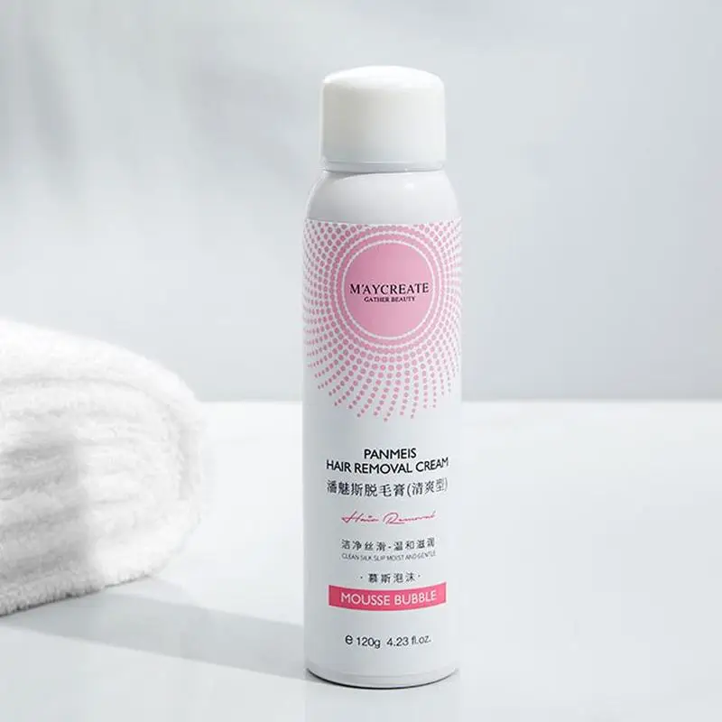 

Hair Remover 120ml Foam Depilation Spray Natural Painless Hair Removal Spray For Men Women Hair Remover Mousse Spray Dropship
