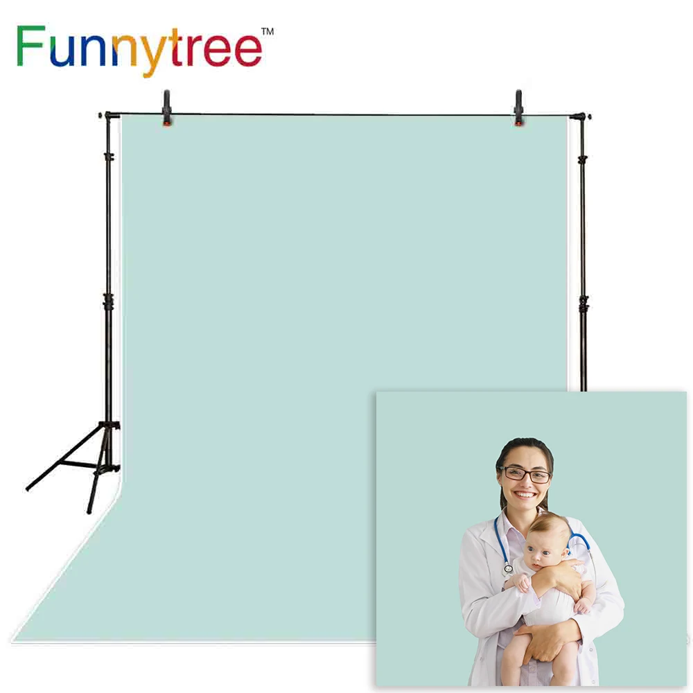 Фоны Funnytree для фотосъемки новогодний серый синий зеленый сплошной цвет детской