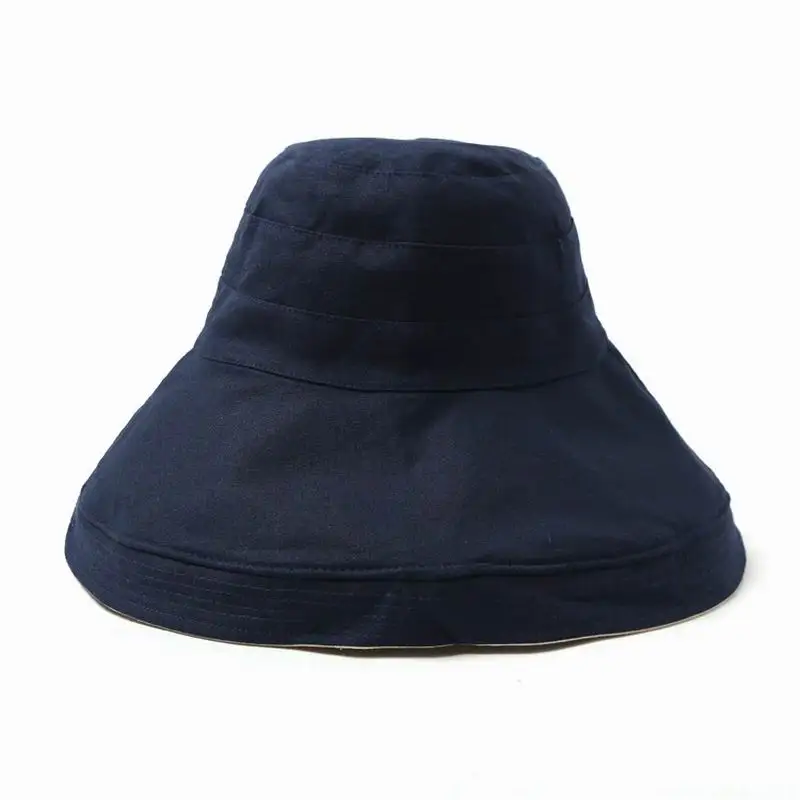 Шляпа от солнца Женская весенне-летняя складная однотонная с широкими полями