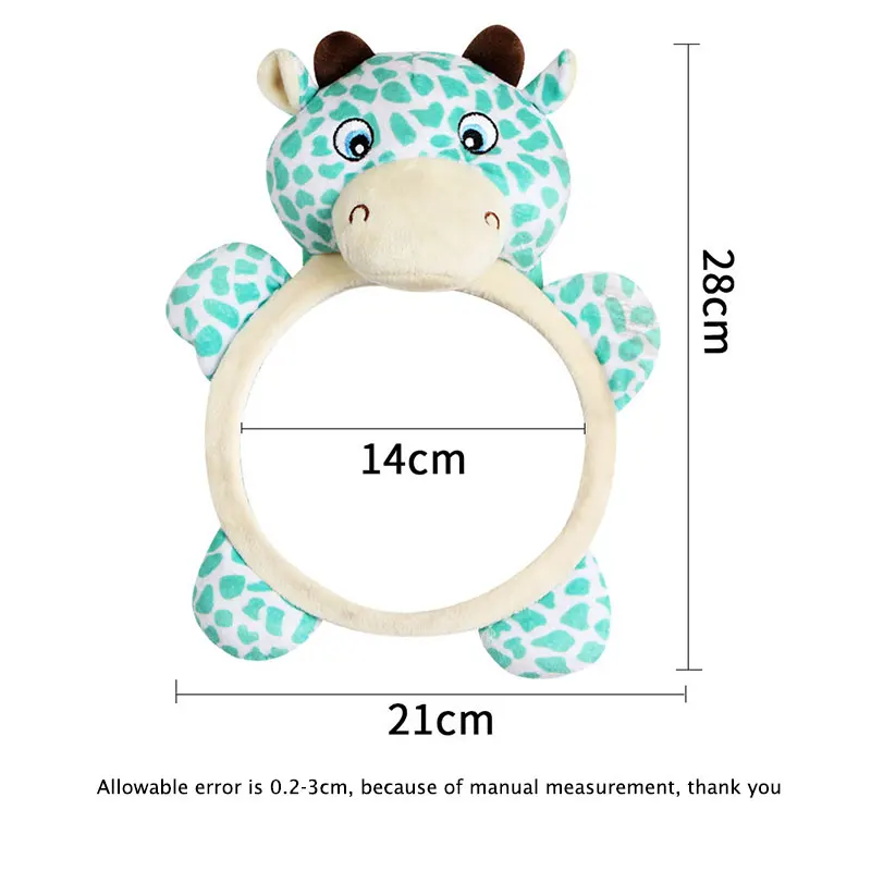 Espejo de observaci&oacute;n para asiento inverso de beb&eacute; con dise&ntilde;o de jirafa, retrovisor auxiliar para Carro de beb&eacute;, espejo de monitoreo de seguridad para ni&ntilde;os-5