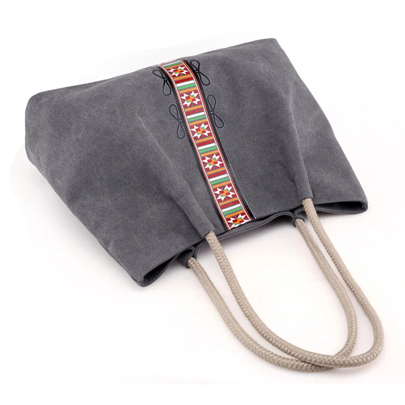 Женская Холщовая Сумка на плечо вместительная Повседневная сумка через 2019 |