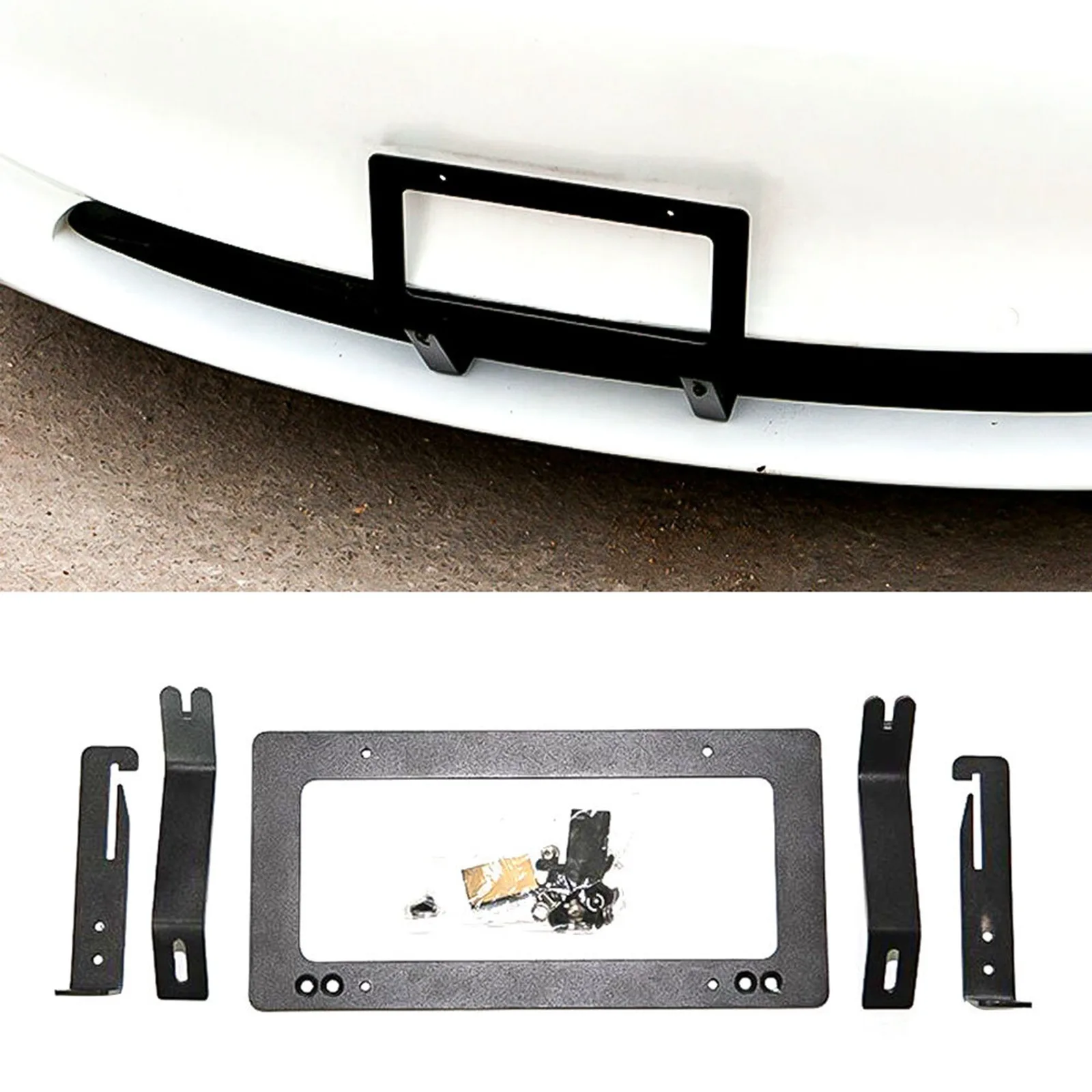 

For Tesla Model 3 Y NO HOLE Front License Plate Hardware Installation Kit Set