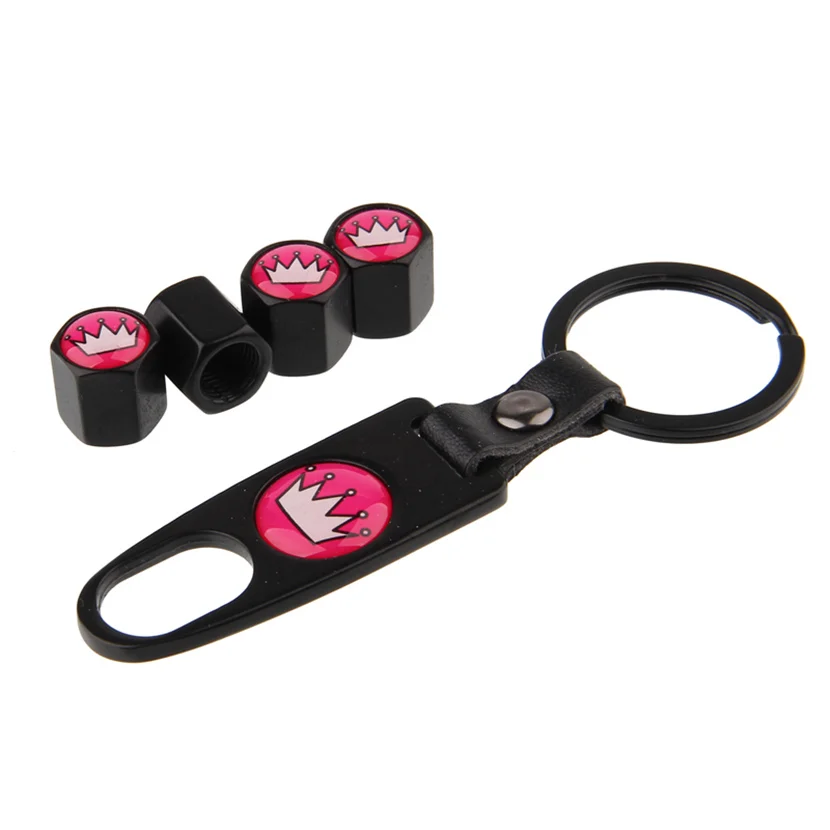 

4 шт., колпачки на клапаны автомобиля, с брелоком