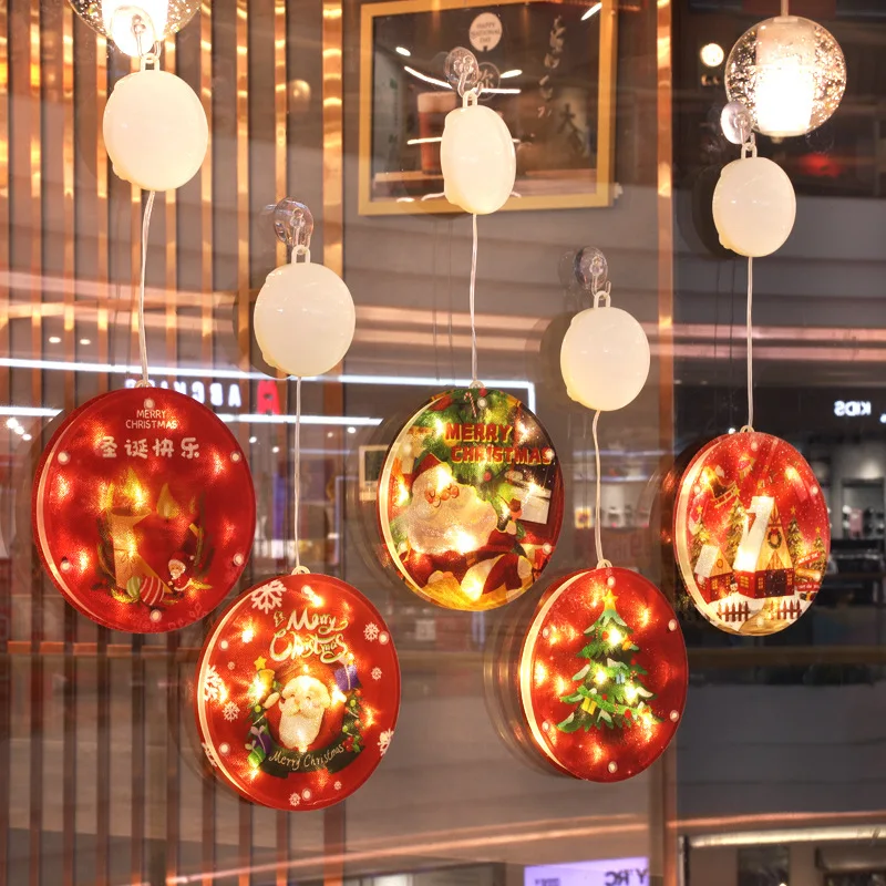 

Holiday Decoration Bedroom Suction Cup Lamp Window Hanging Lamp Christmas Interior Decoration LED Small Lantern
