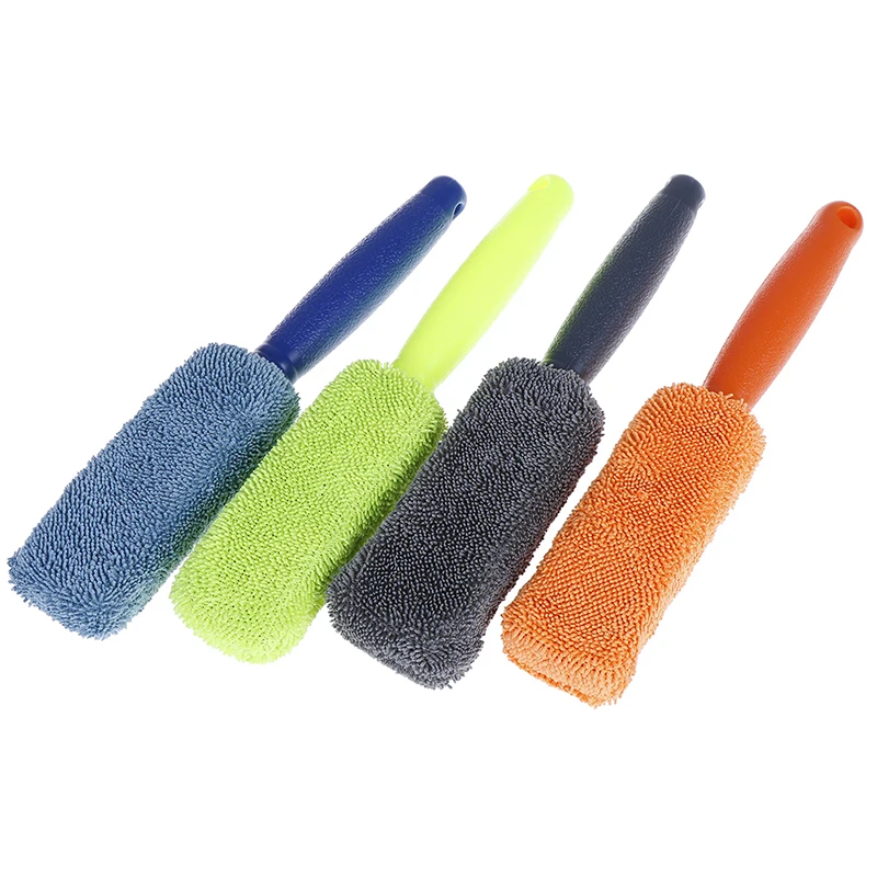 New 1Pc Microfiber Car Tire Engine Washing Tool Detailing Cleaner Wheel & Rim Brush for Trunk Motorcycle Bike | Автомобили и