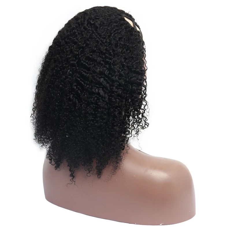 Brazilian Kinky Curly U Part Wig 100% Human Hair Middle Upart For Black Women Remy 250% Density Glueless Natural Color | Шиньоны и