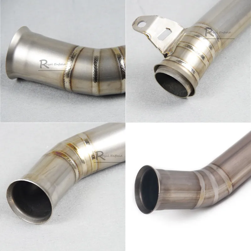 

Motorcycle Link Exhaust For KTM For Duke 690 2012 - 2017 2013 2014 2015 2016 Titanium Alloy Eliminator Modified Middle Mid Pipe