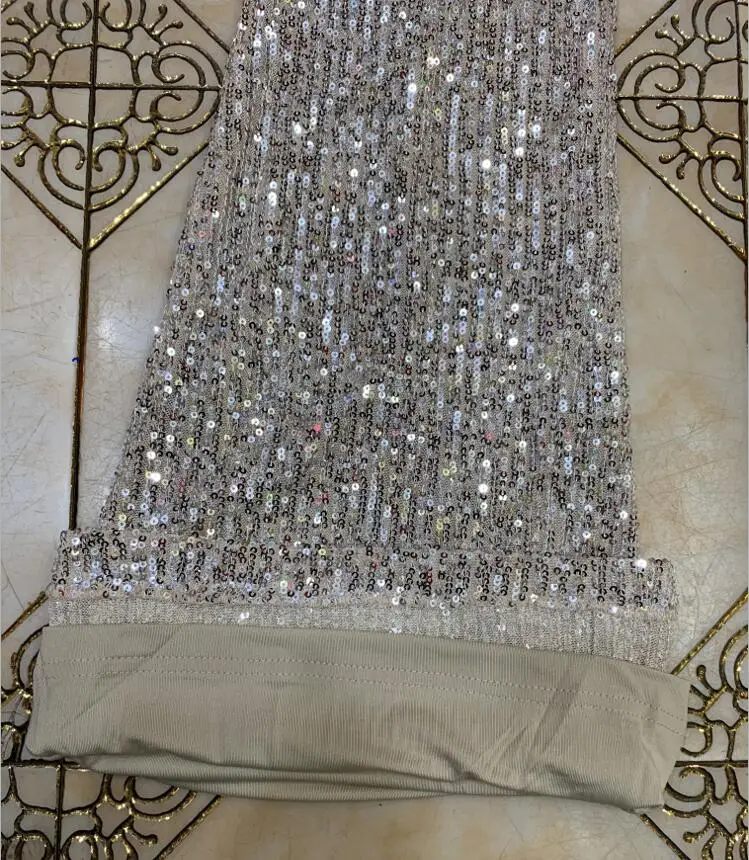 

New Luxury High Street Summer Fashion Sexy Mesh Sequins Glitter Silver Women Jumpsuit 2020 Celebrity Designer Fashion Rompers