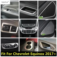 stainless steel interior for chevrolet equinox 2017 2022 air ac outlet vent handle bowl head light lamp button cover trim